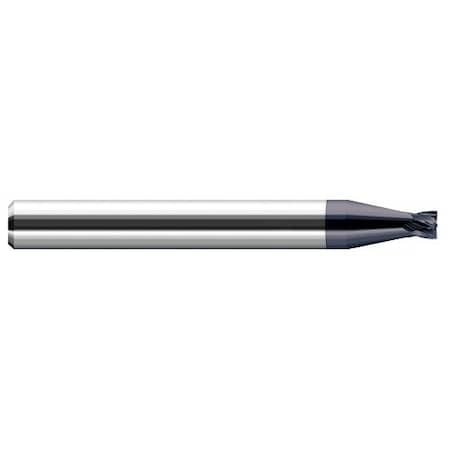 Harvey Tool 0.02in. .5 mm Cutter dia x 0.016in. Length of Cut Carbide Square End Mill, 4 Flutes, AlTiN Coated 771320-C3
